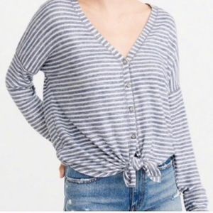 NWOT Abercrombie Blue & White Shirt